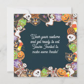Invitation de la fête des cookies d'Halloween (Dos)