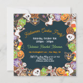 Invitation de la fête des cookies d'Halloween (Devant)