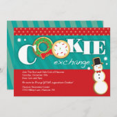 Invitation de la Fête des Cookies Exchange (Devant / Derrière)