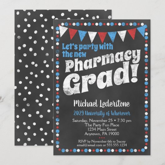 Invitation de la Fête des diplômés en pharmacie Ro (Devant / Derrière)