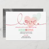 Invitation de la fête des douches des couples amou (Devant / Derrière)