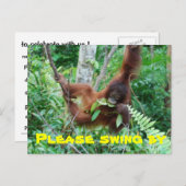 Invitation de la fête des Échanges animaux mignons (Devant / Derrière)