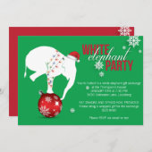 Invitation de la fête des éléphants blancs | Green (Devant / Derrière)