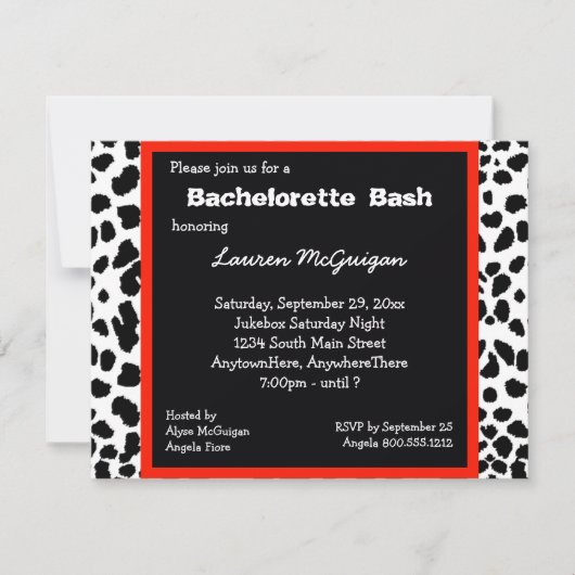 Invitation de la fête des Empreintes de léopard de (Devant)