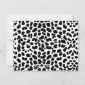 Invitation de la fête des Empreintes de léopard de (Dos)