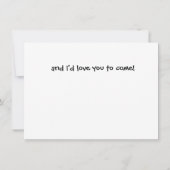 Invitation de la fête des enfants (Dos)