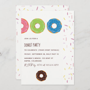 Invitation de la fête des enfants Donut