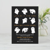 Invitation de la fête des Fantômes d'Halloween (Debout devant)