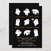 Invitation de la fête des Fantômes d'Halloween (Devant / Derrière)