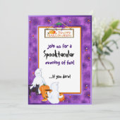 Invitation de la fête des Fantômes d'Halloween (Debout devant)