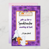 Invitation de la fête des Fantômes d'Halloween (Devant / Derrière)