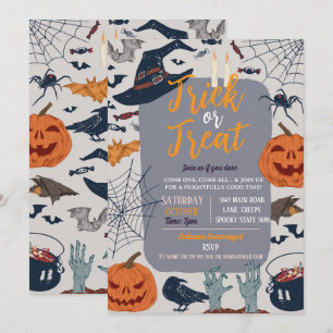 Invitation de la fête des Fantômes Éffrayants d'Ha