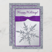 Invitation de la fête des fêtes de Snowflake (Devant / Derrière)