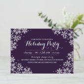 Invitation de la fête des fêtes violet et blanc (Debout devant)