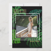 Invitation de la fête des Feuilles tropicaux (Dos)