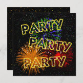 Invitation de la fête des feux d'artifice (Devant / Derrière)