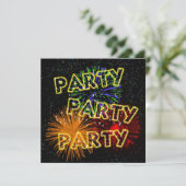 Invitation de la fête des feux d'artifice (Debout devant)