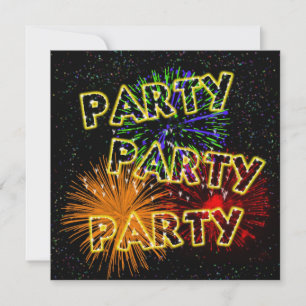 Invitation de la fête des feux d'artifice