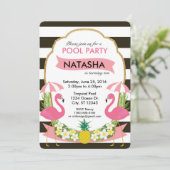 Invitation de la fête des Flamants roses tropicaux (Debout devant)