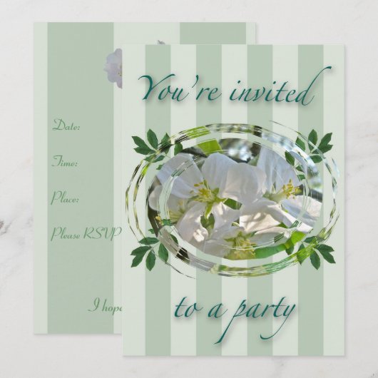 Invitation de la fête des fleurs d'Apple (Devant / Derrière)