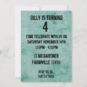 invitation de la fête des garçons d'anniversaire (Dos)