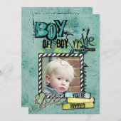 invitation de la fête des garçons d'anniversaire (Devant / Derrière)