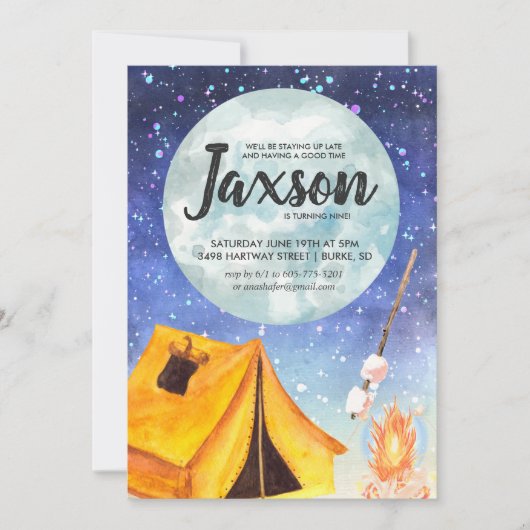 Invitation de la fête des garçons Sleepover (Devant)