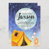 Invitation de la fête des garçons Sleepover (Devant / Derrière)