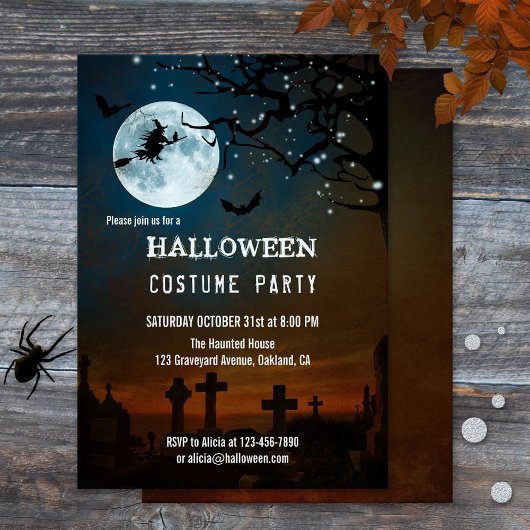 Invitation de la fête des lumières d'Halloween