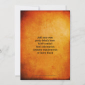 Invitation de la fête des lustres d'Halloween (Dos)