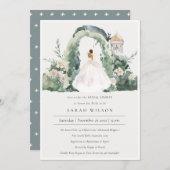 Invitation de la Fête des mariées botanique de l'a (Devant / Derrière)