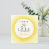 Invitation de la Fête des mariées d'aquarelle jaun (Debout devant)