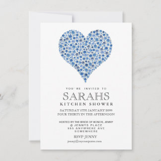 Invitation de la Fête des mariées de coeur Rose bl