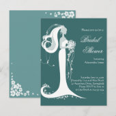 Invitation de la Fête des mariées de mariée élégan (Devant / Derrière)