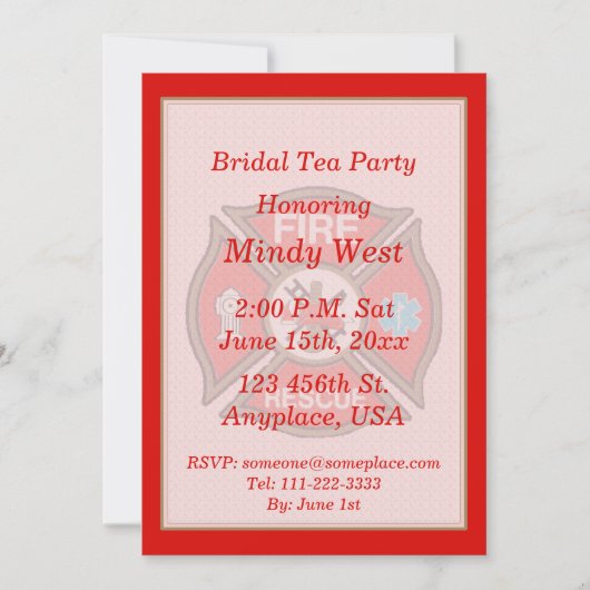 Invitation de la Fête des mariées de thé de EMT S (Devant)