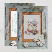 Invitation de la Fête des mariées de thé de pays v (Devant / Derrière)
