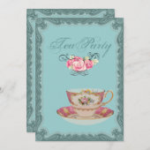 Invitation de la Fête des mariées de thé de pays v (Devant / Derrière)