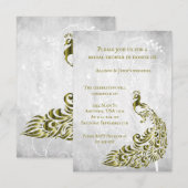 Invitation de la Fête des mariées de vigne Gold Pe (Devant / Derrière)