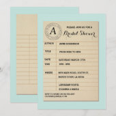 Invitation de la Fête des mariées du livre de bibl (Devant / Derrière)