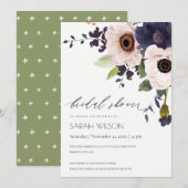 Invitation de la Fête des mariées florale de la ma (Devant / Derrière)