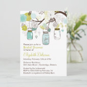 Invitation de la Fête des mariées Florale de print (Debout devant)