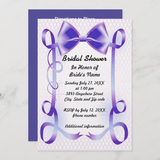 Invitation de la Fête des mariées frontière de la  (Devant / Derrière)