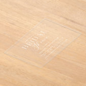 Invitation de la Fête des mariées minimale acryliq (Poser)