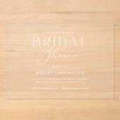 Invitation de la Fête des mariées minimale acryliq (Recto)