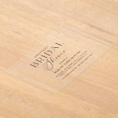 Invitation de la Fête des mariées minimale acryliq (Poser)