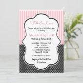 Invitation de la Fête des mariées Pointe rose (Debout devant)