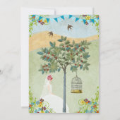 Invitation de la Fête des mariées Red Head Birdcag (Dos)