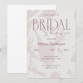 Invitation de la Fête des mariées rose vif (Devant / Derrière)