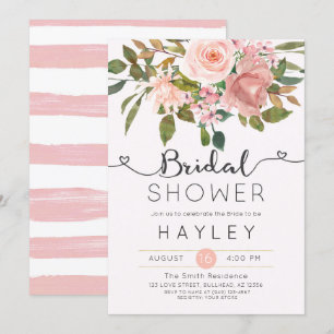 Invitation de la Fête des mariées végétale flush