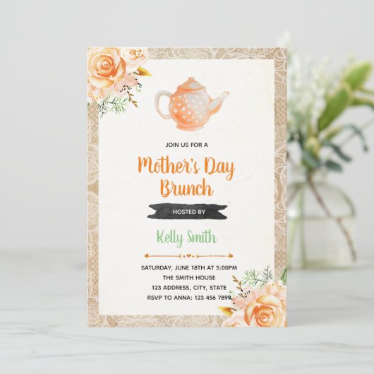 Invitation de la fête des mères (Debout devant)